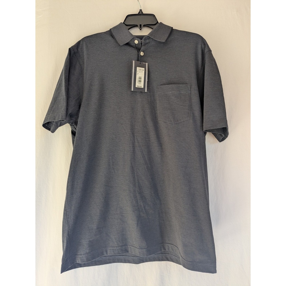 RoundTree & Yorke Men's M Golf Polo Shirt Short-Sleeve Black NWT
